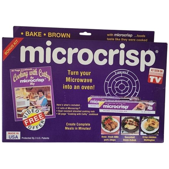 VTG Retro Microcrisp Microwave Cooking Kit As seen on TV Bonus Set Made in USA - Picture 1 of 5